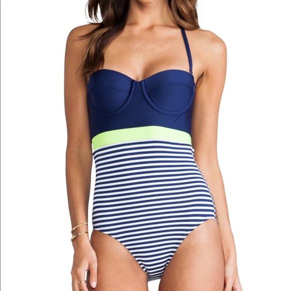 Splendid Malibu Stripe One Piece - Picture 1 of 5